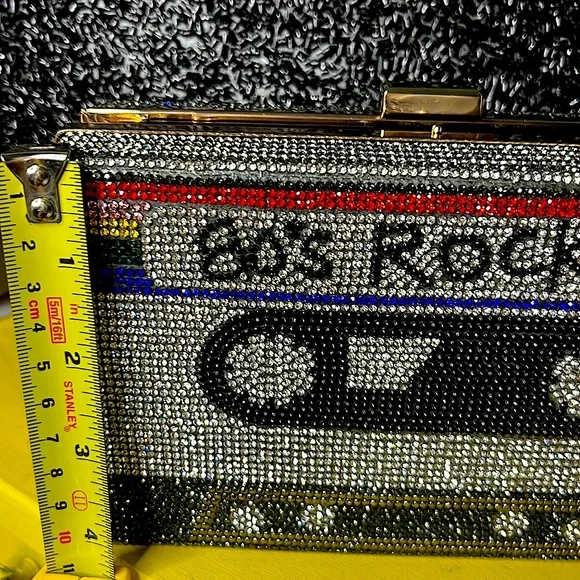 80’s Rock Multicolored Rhinestone Clutch Purse - Picture 8 of 15